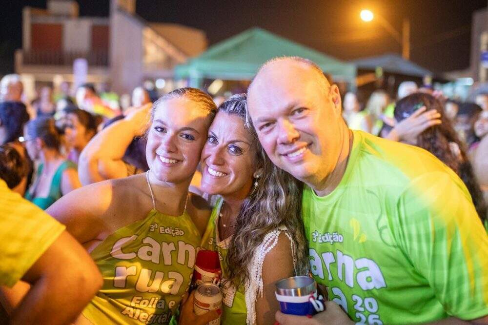 Rafaela, Fernanda e Guto Frantz