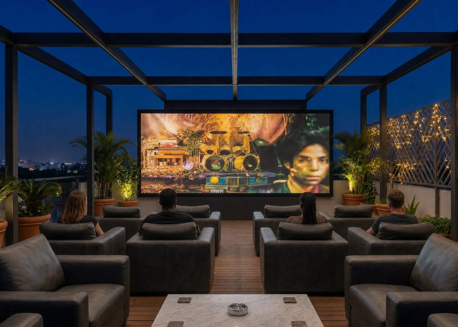 Prédio no litoral de SC terá cinema ao ar-livre, a 100 metros de altura e com tela de 150 polegadas